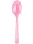 Plastik Renkli Pembe Kaşık 100 Adet(4 Paket) 1