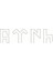 Göktürkçe Türk Yazısı Oto Sticker 1