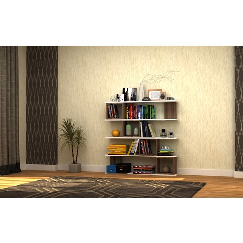 Kzy Mobilya Leo Kitaplık Ceviz Fiyatı Taksit Seçenekleri