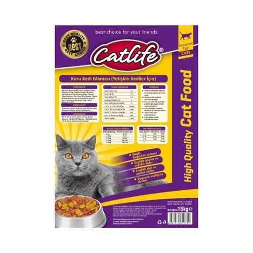 Catlife Multicolor Yetişkin Kedi Maması 15 Kg Fiyatı