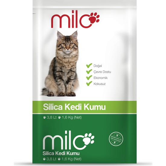 Milo Silica Kedi Kumu 3,8 lt (1,6kg) 8�li Fiyatı