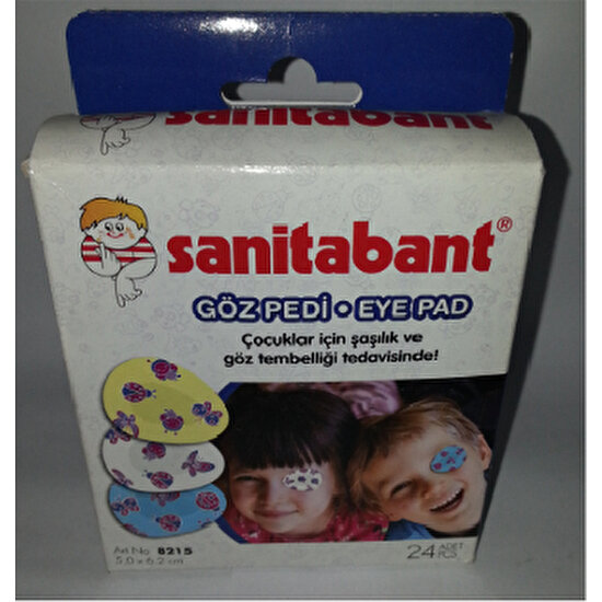 Sanitabant Çocuk Göz Pedi Kapama Bandı 24 Adet 5.0X6.2cm Optik