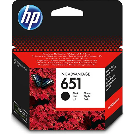 HP 651 Siyah Mürekkep Kartuşu C2P10AE