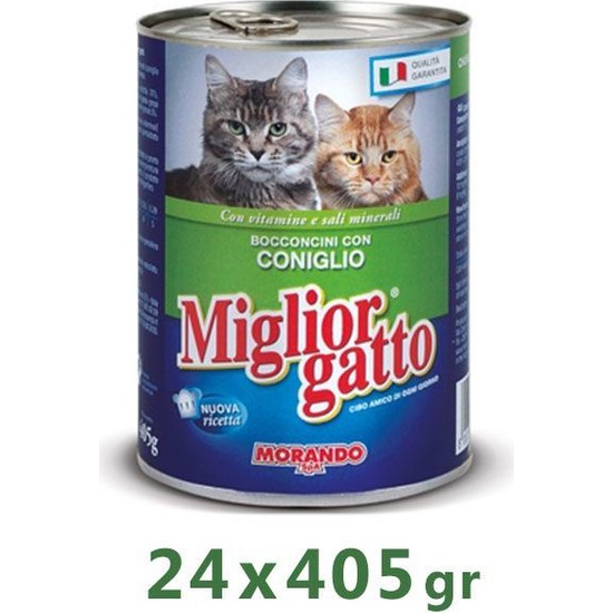 Miglior Gatto Tavşanli Kedi Konservesi 405 Gr (24 Adet)