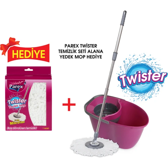 Parex Twister Temizlik Seti + Yedek Mop