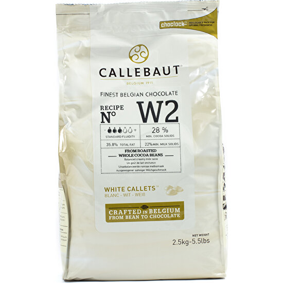 Callebaut Beyaz Damla Çikolata W2 (2.5 kg) Fiyatı
