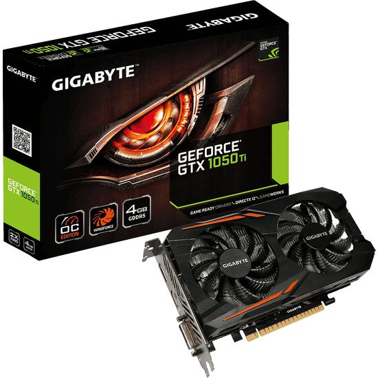 Gigabyte Nvidia GeForce GTX 1050 Ti 4G OC 128Bit GDDR5 (DX12) PCI-E 3.0 Ekran Kartı GV-N105TOC-4GD