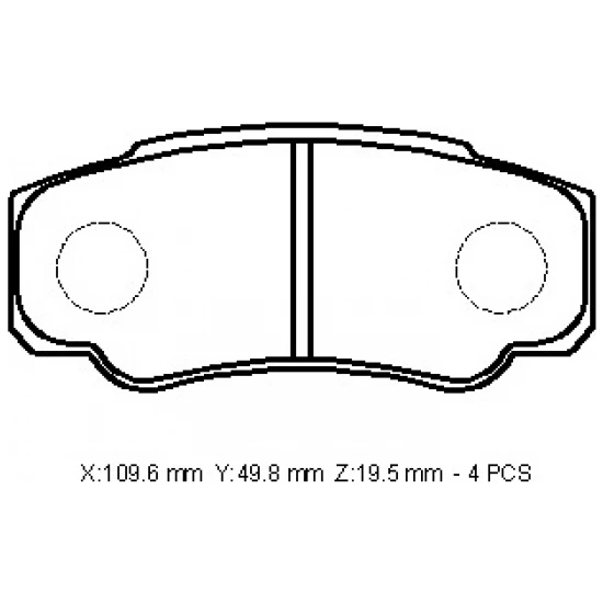 PEUGEOT BOXER- 07/13 ARKA FREN BALATASI (DİSK) (111,6X49,8X19,5)(BRAMAX)