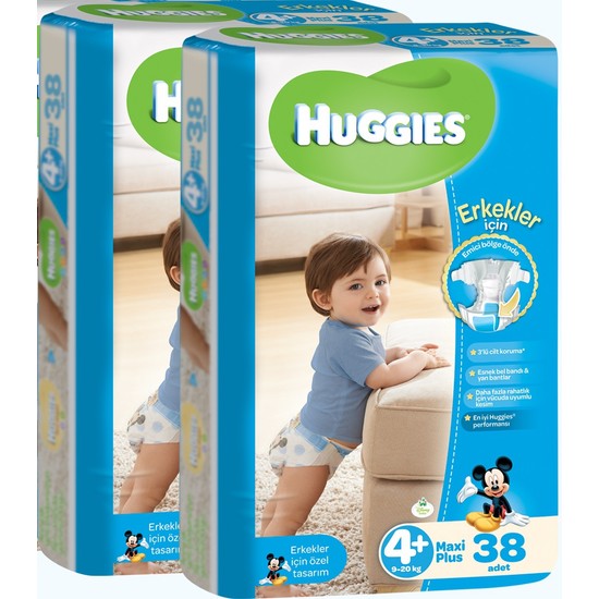 Huggies Oğlum İçin Bebek Bezi Jumbo 2�li Paket 4 Beden 92 Fiyatı