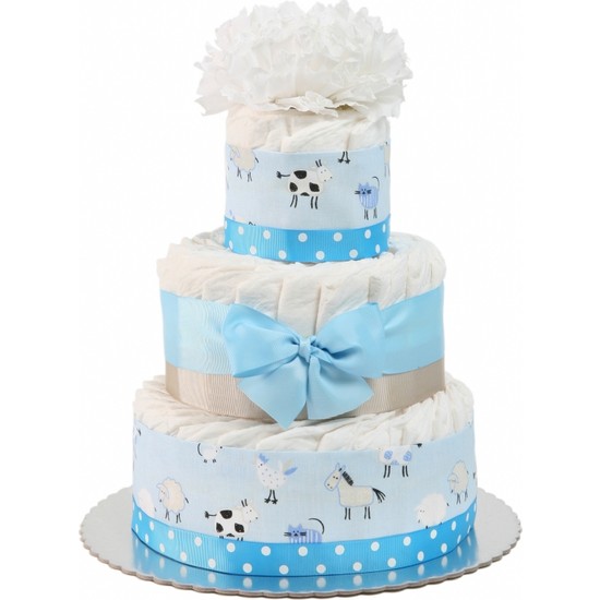 Baby Muu İnekli Erkek Bebek Bezi Pastası Fiyatı