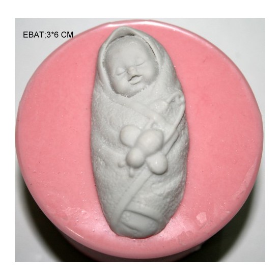 Pasta Mağaza Kundakta Bebek Silikon,Mum,Kokulu Taş Kalıbı