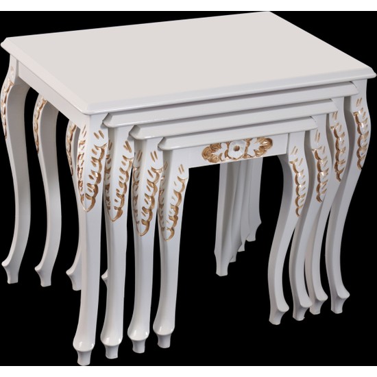 Osmanlı Mobilya Selçuklu Oymalı Altın Varaklı Zigon Sehpa Fiyatı