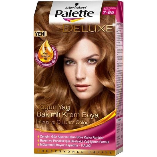 Palette Deluxe 7-65 Altın Parıltılı Toffee Saç Boyası