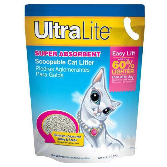 UltraLite Topaklaşan Kedi Kumu Süper Emici , 40 Litre (8 X Fiyatı