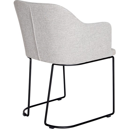 Altıncı Cadde Plus Kolçaklı Siyah Tel Ayaklı Sandalye Bej Fiyatı