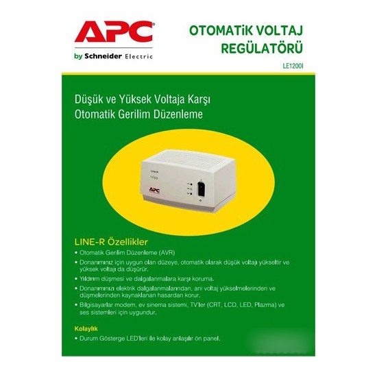 Schneider Electric Apc Otomatik Voltaj Regülatörü 1200Va Fiyatı