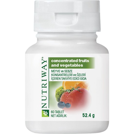 Amway Nutriway Concentrated Fruit And Vegetables 60 Tablet Fiyatı