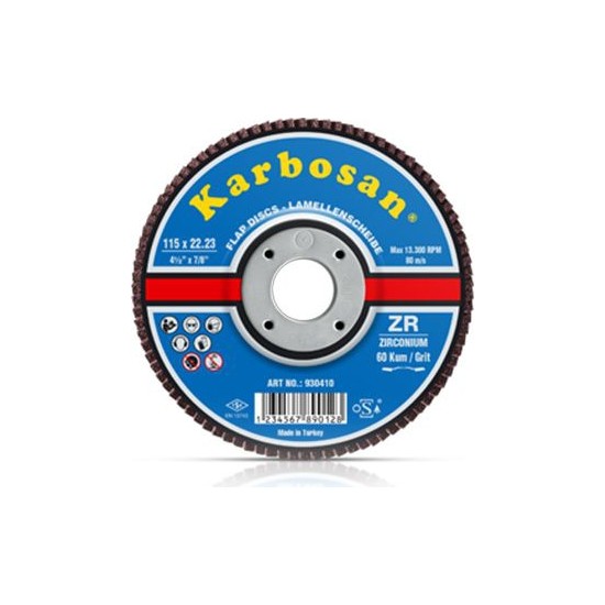 Karbosan Zr Konik Flap Disk 115X22.23 40 Kum (10'Lu) Fiyatı