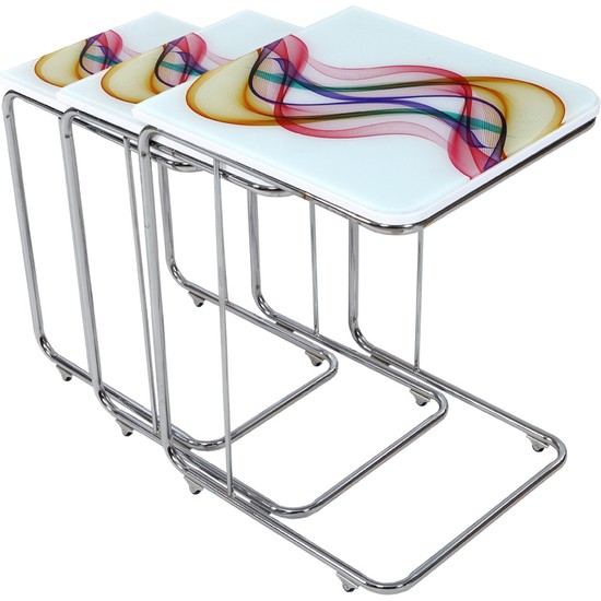 Osmanlı Mobilya 3Lü Cam Zigon Sehpa Aliza Fiyatı