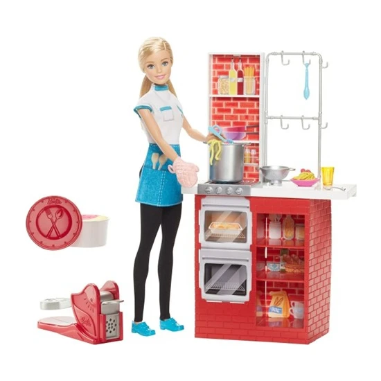 Barbie Makarna Şefi Ve Mutfak Oyun Seti