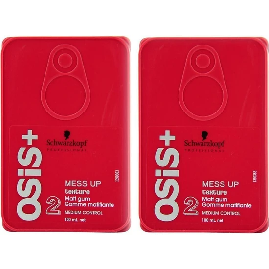 Osis 2 Mess Up Texture Matt Gum Medium Control Saç Şekillendirici Avantajlı Paket 100 ml x 2 Adet