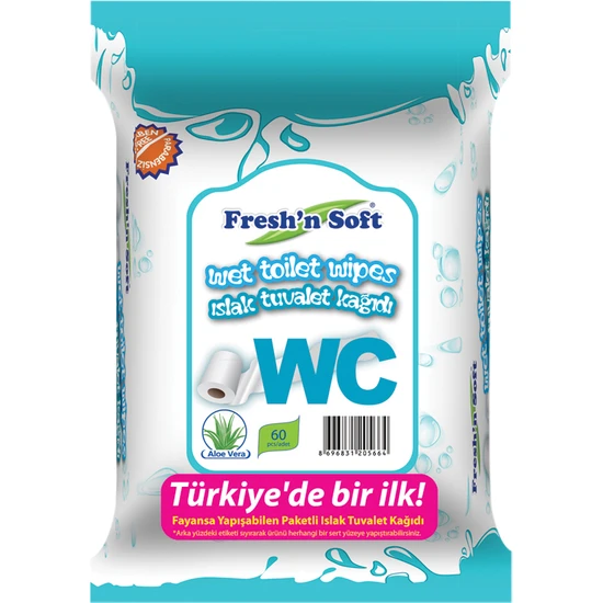 Fresh N Soft Islak Tuvalet Kağıdı 3'Lü Ekonomik Paket 180 Yaprak