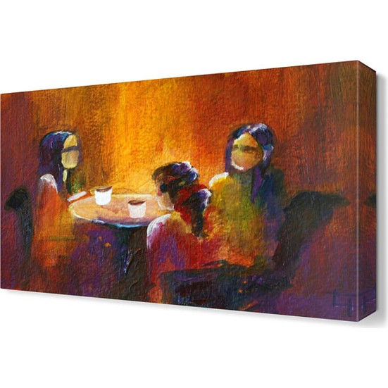 Dekor Sevgisi Kahve İçen Kadınlar Tablosu 45x30 cm Fiyatı