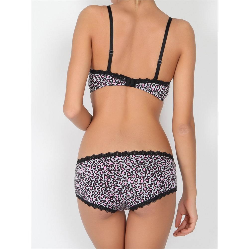 Miorre Leopar Desenli Yarim Dolgulu Sutyen Takim Fiyati