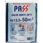PASS Kalın Zemin Örtü 50 m2 4x12,5 Metre Boya ve Temizlik İşleri İçin Koruyucu 091633