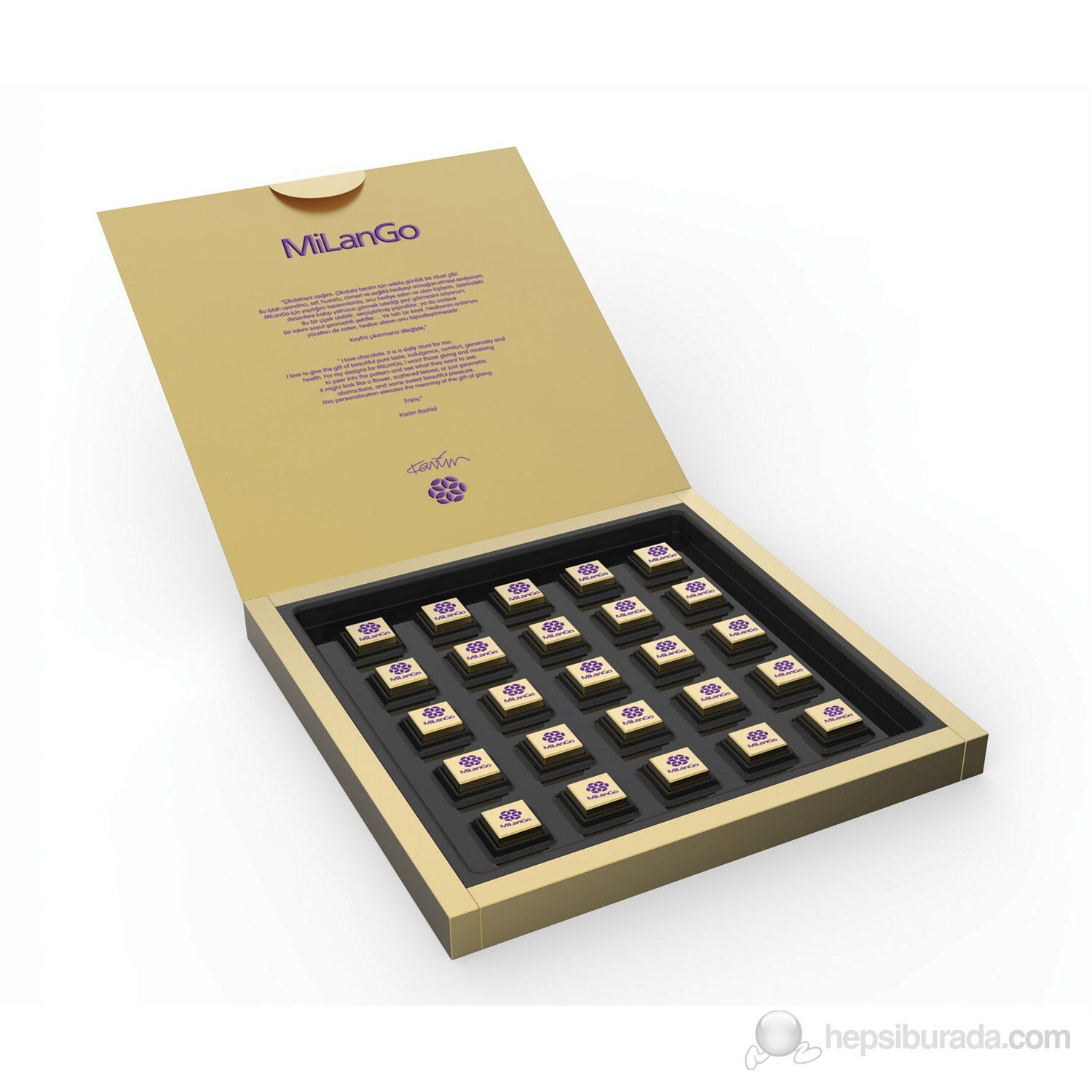 Karim Rashid Özel Tasarımlı Milango Fındıklı Çikolata 244G Fiyatı
