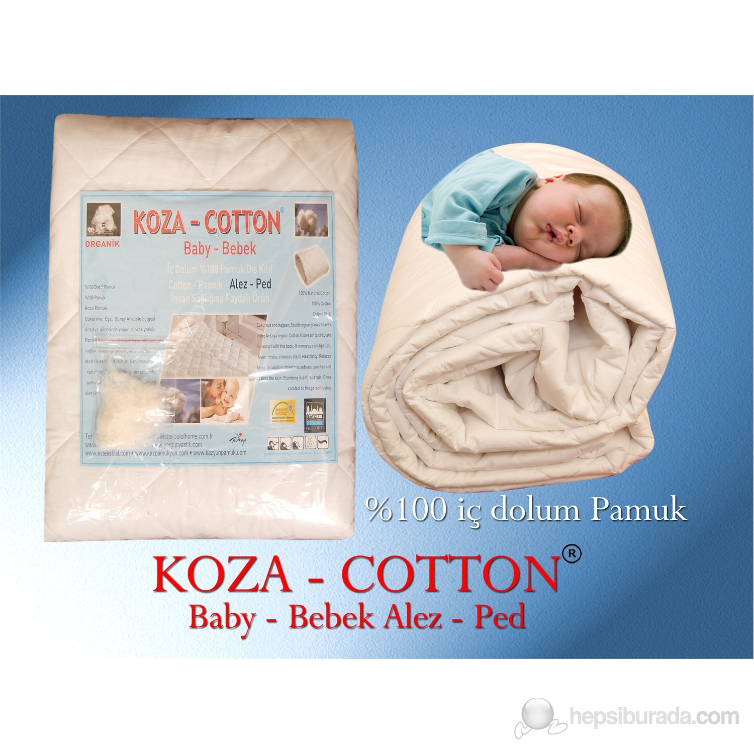 KozaCotton Pamuk Bebek Yatak AlezPed Fiyatı Taksit