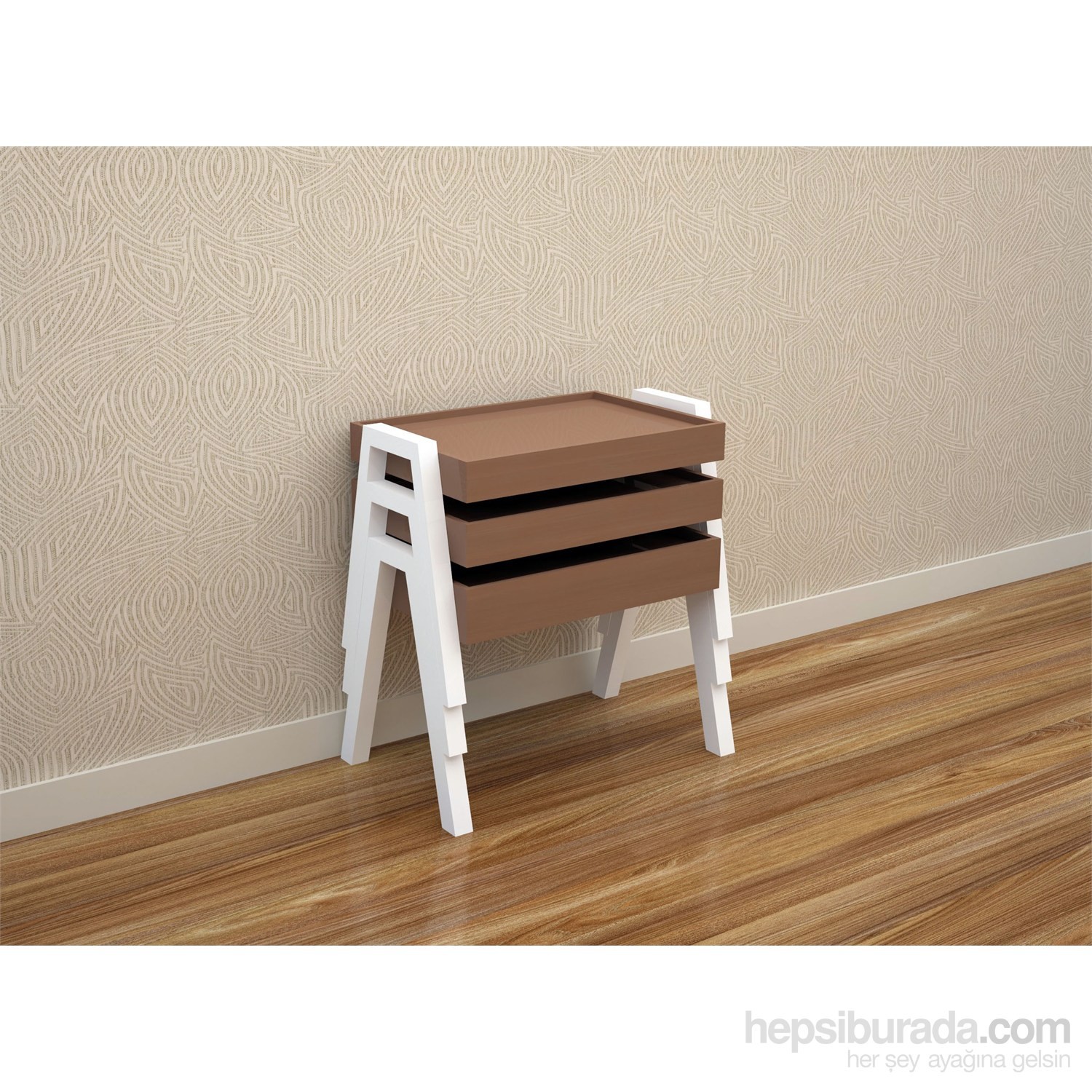 Wood House Yh3001 Fier Zigon Sehpa Kahverengi Fiyatı