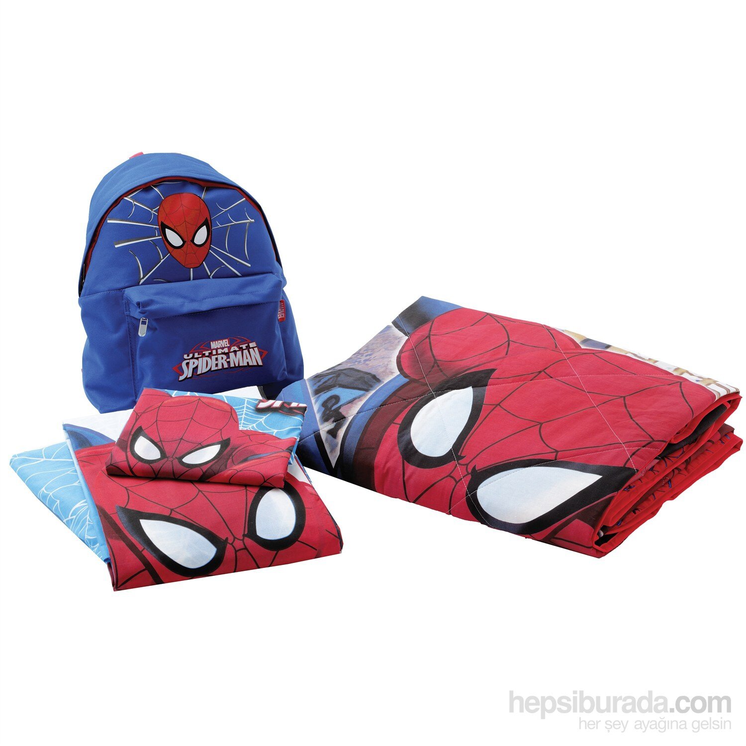 Taç Lisanslı Yatak Örtülü Nevresim Takımı Spider Man( Fiyatı