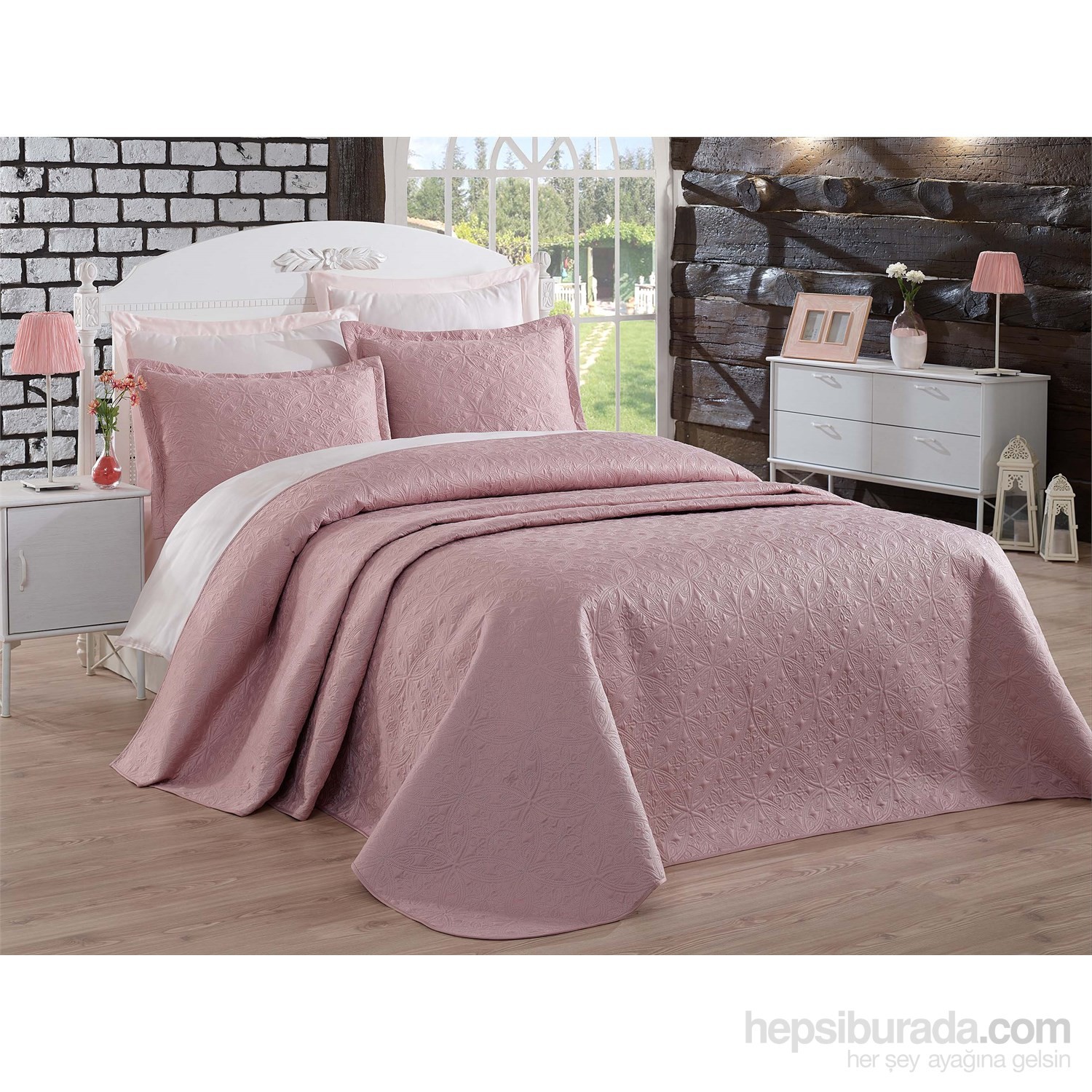 Dantela Vita Çift Kişilik Yatak Örtüsü Sarmaşık Pudra Fiyatı Dantela Vita Çift Kişilik Yatak Örtüsü Sarmaşık Pudra Fiyatı