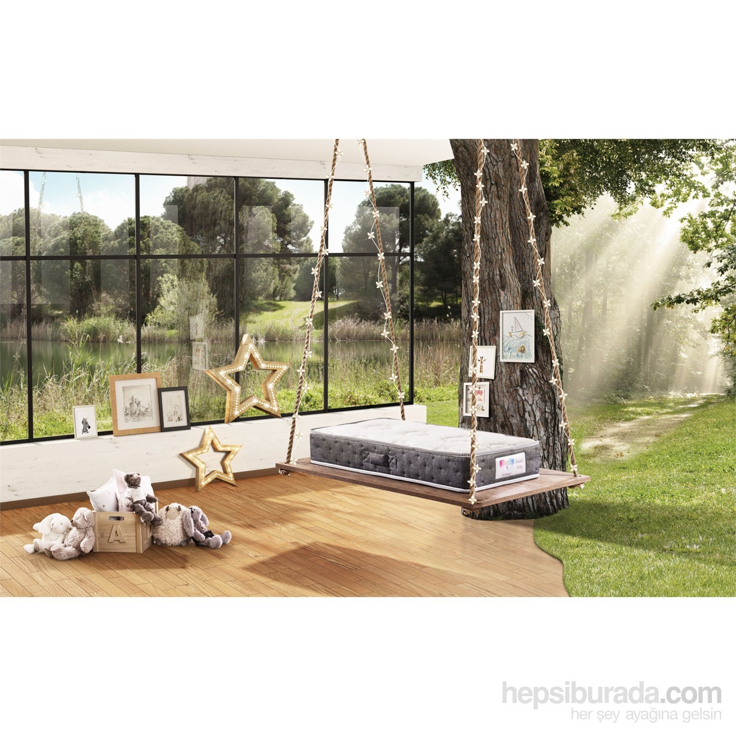 Hibboux by Yataş Dream Yaylı Bebek Yatağı 60 x 120 cm100