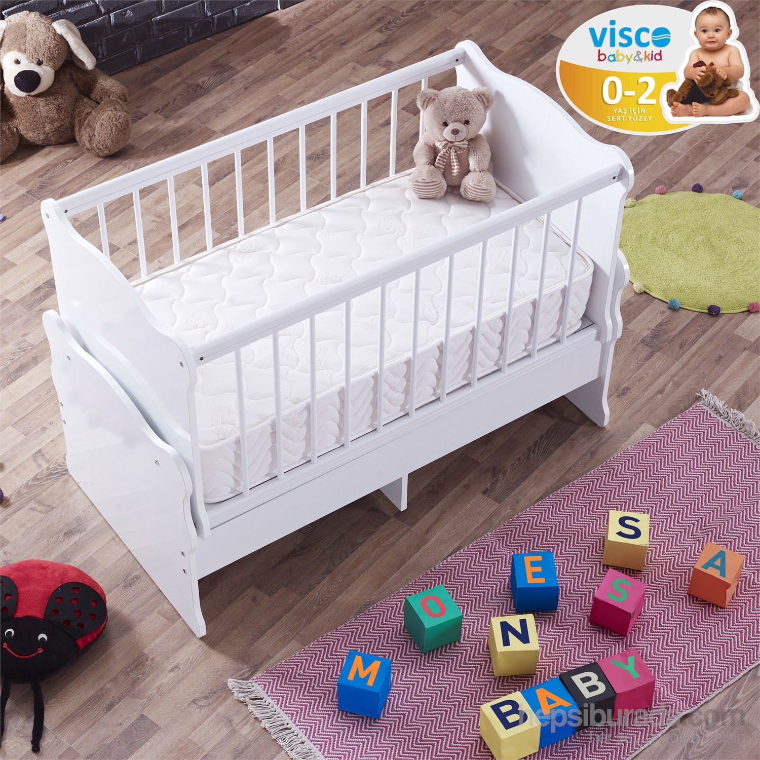Monessa Baby Pink Visco Bebek Yatağı 60X12030 Gün Deneme