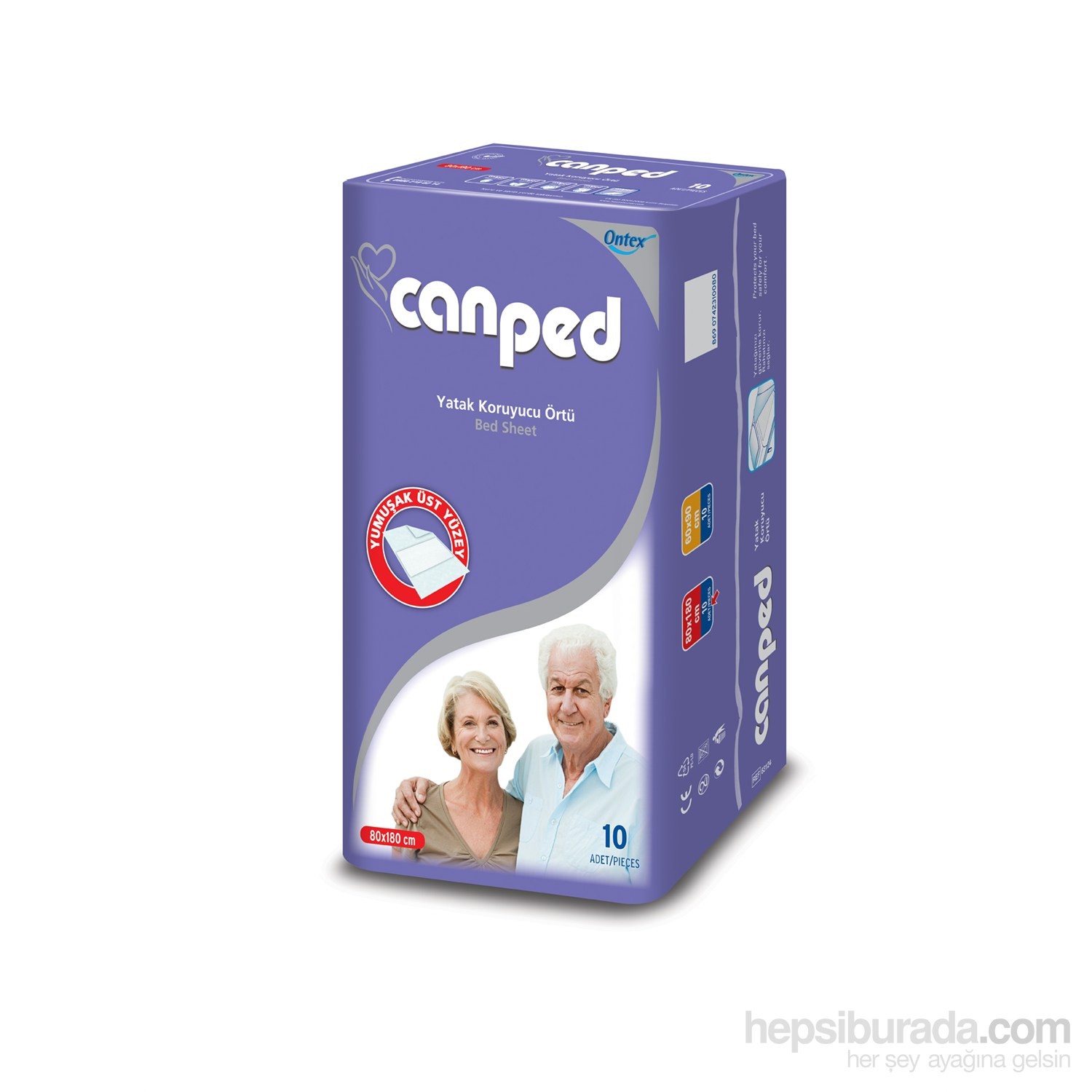 Canped Yatak Koruyucu Örtü Extra Örtü (80cm *180cm ) 10�lu