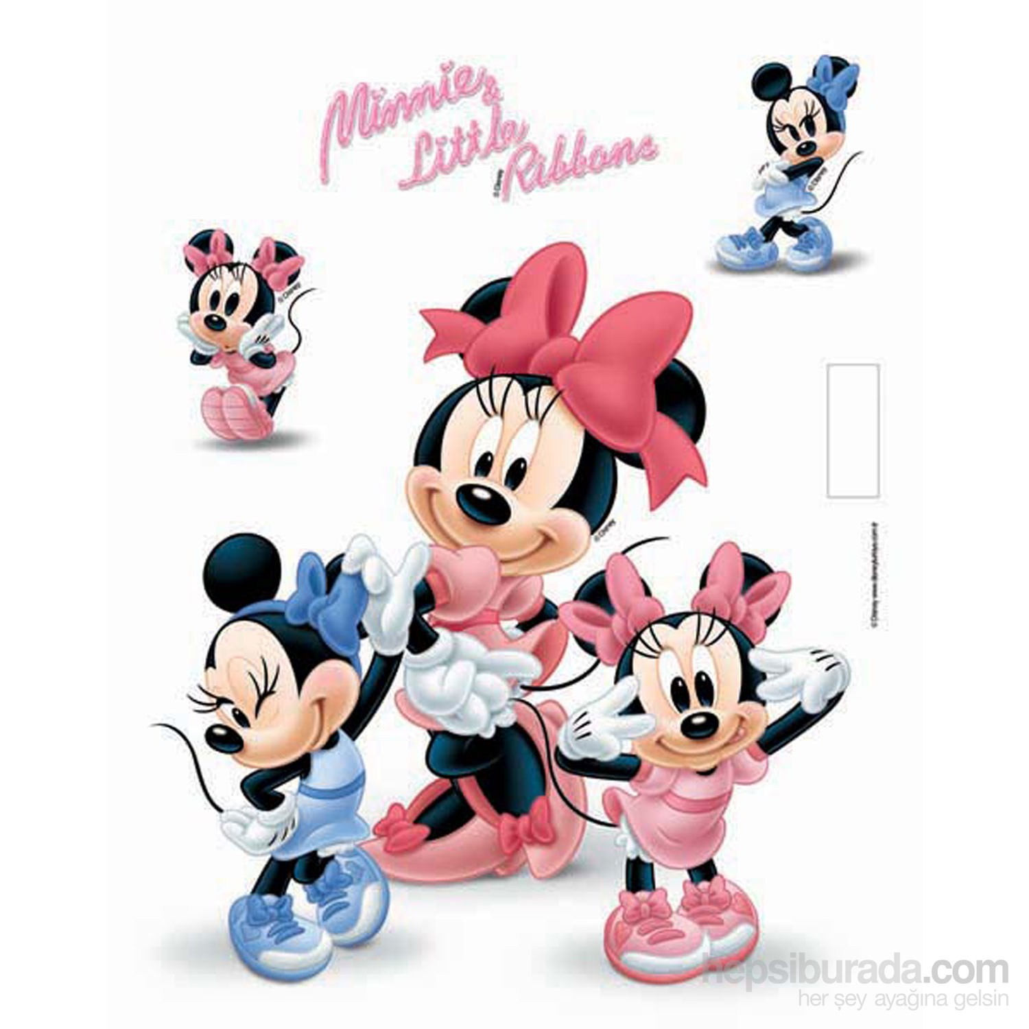 Artikel Fosforlu Duvar Sticker Minnie Baby Fiyatı
