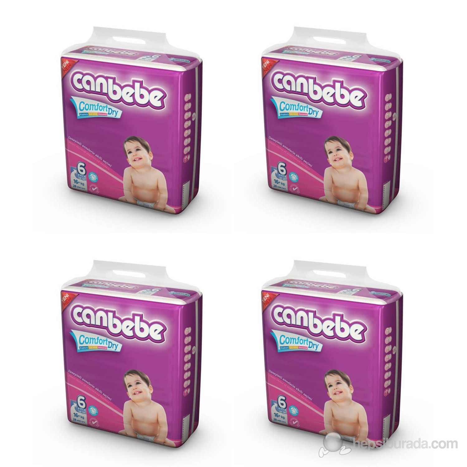 Canbebe Bebek Bezi Süper Ekonomik 4�lü Paket 6 Beden 112 Fiyatı