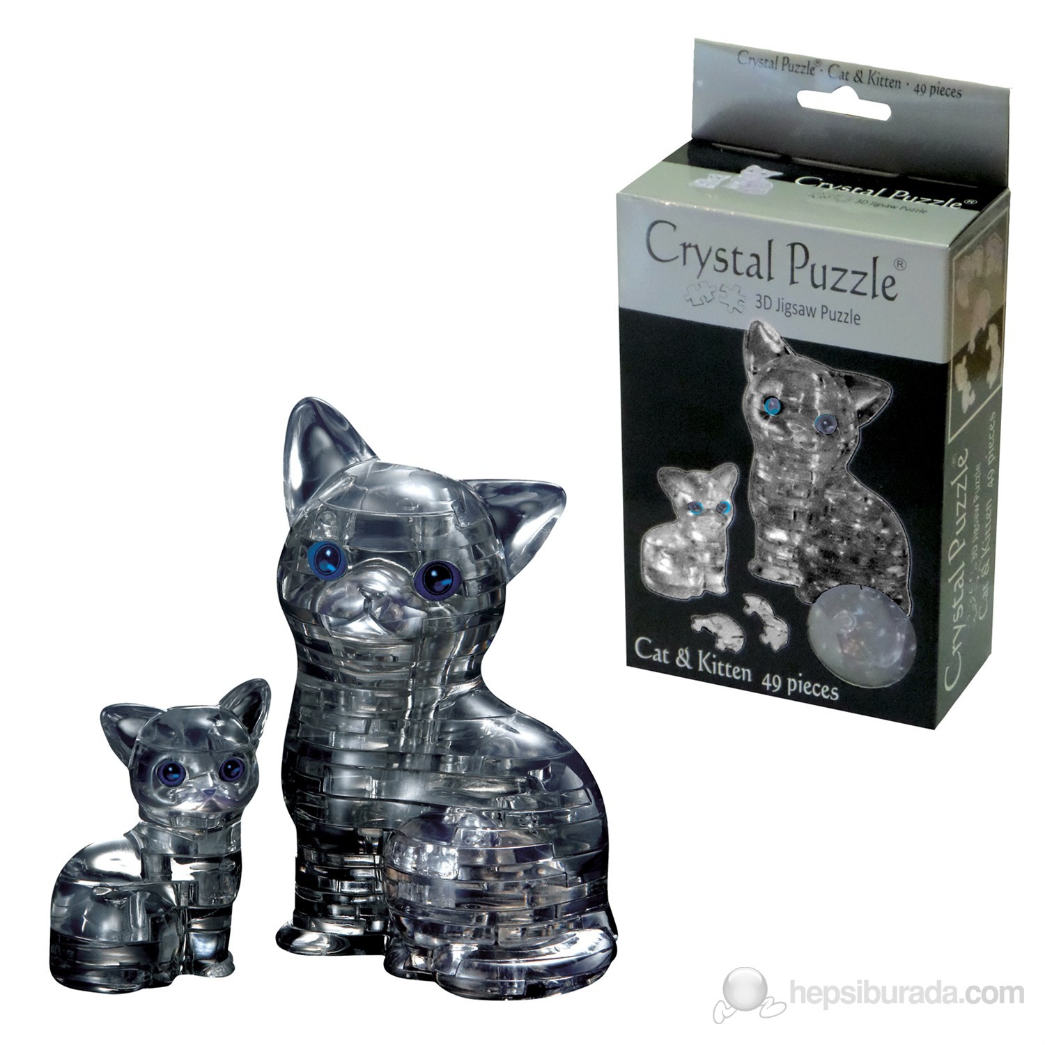 Siyah Kedi ve Yavrusu Crystal Puzzle Fiyatı Taksit Seçenekleri
