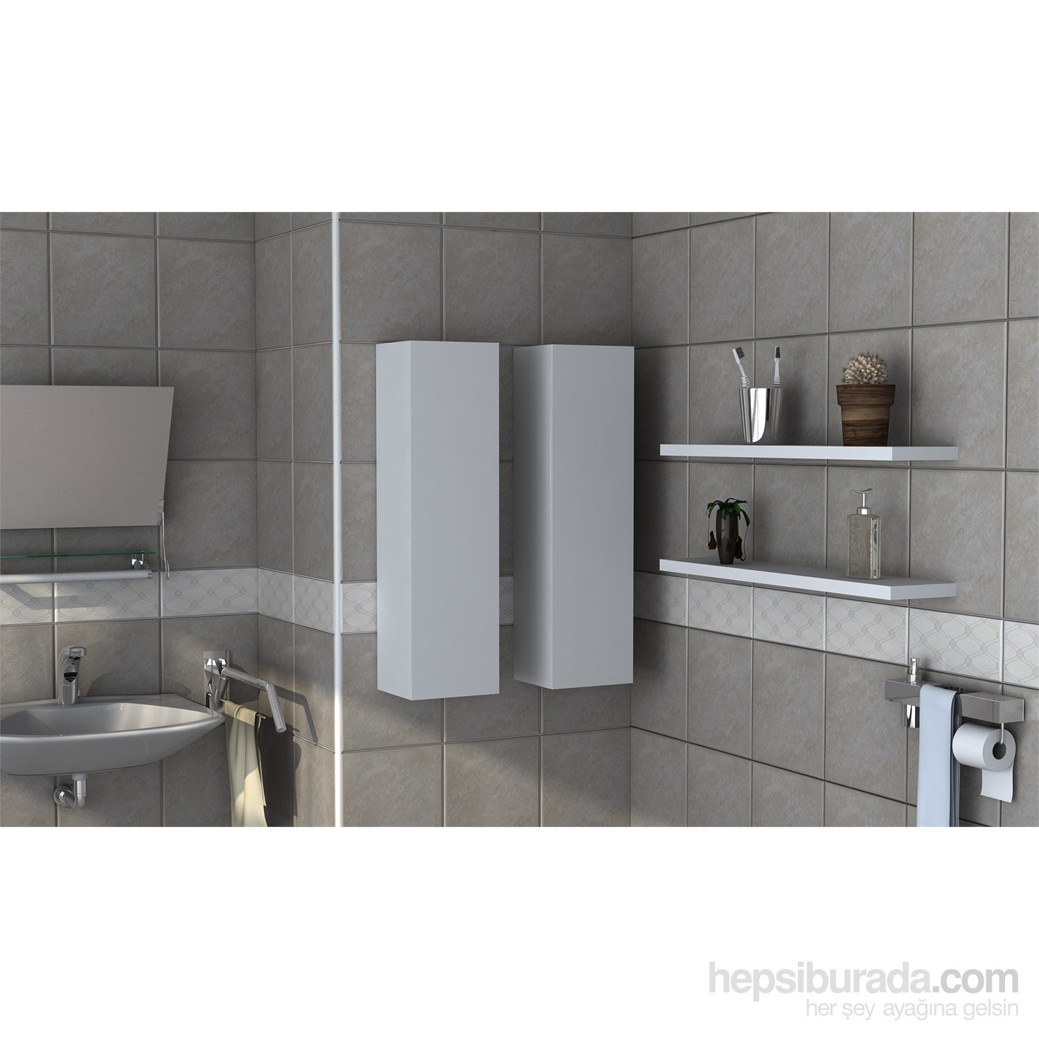 Hayal Banyo Rafı &amp; Dolap Seti 337 Fiyatı Taksit