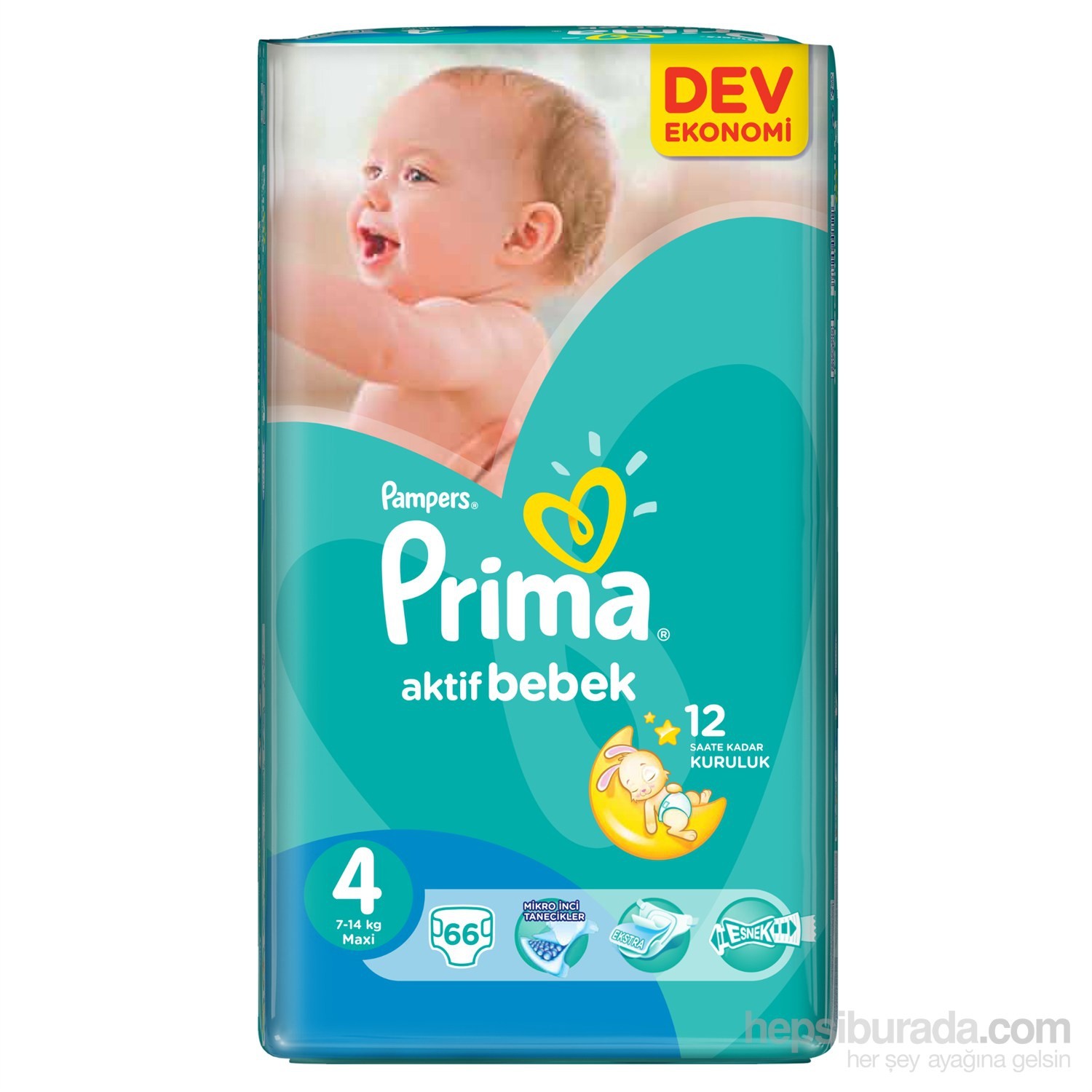 Prima Bebek Bezi Aktif Bebek Dev Ekonomi 4 Beden 66 Adet Fiyatı