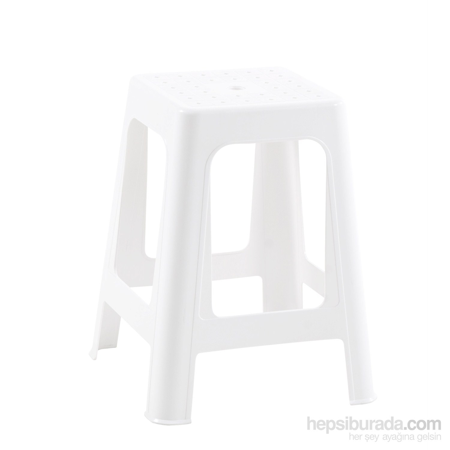 Высокий белый пластиковый стул