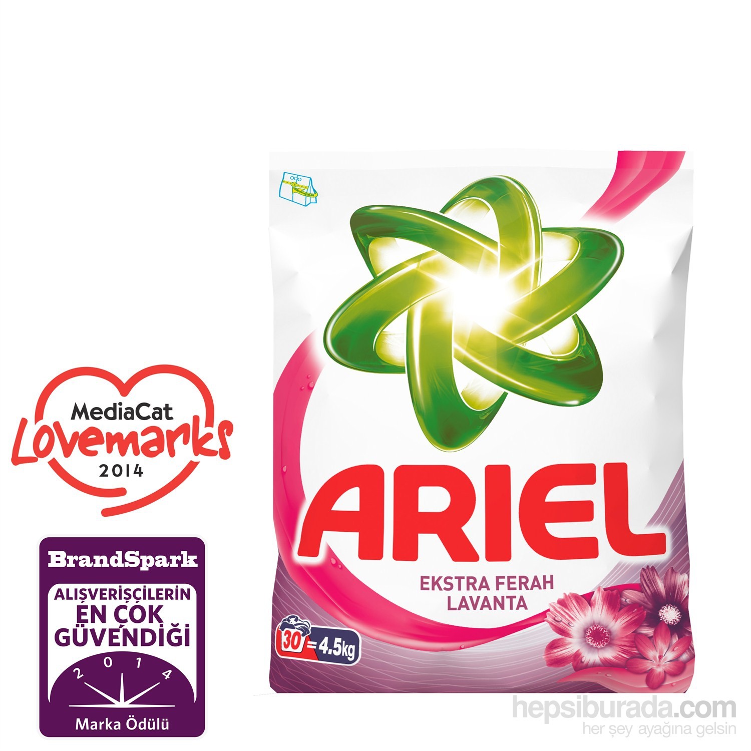 Ariel Toz Çamaşır Deterjanı Ekstra Ferah Lavanta 4,5 kg kk