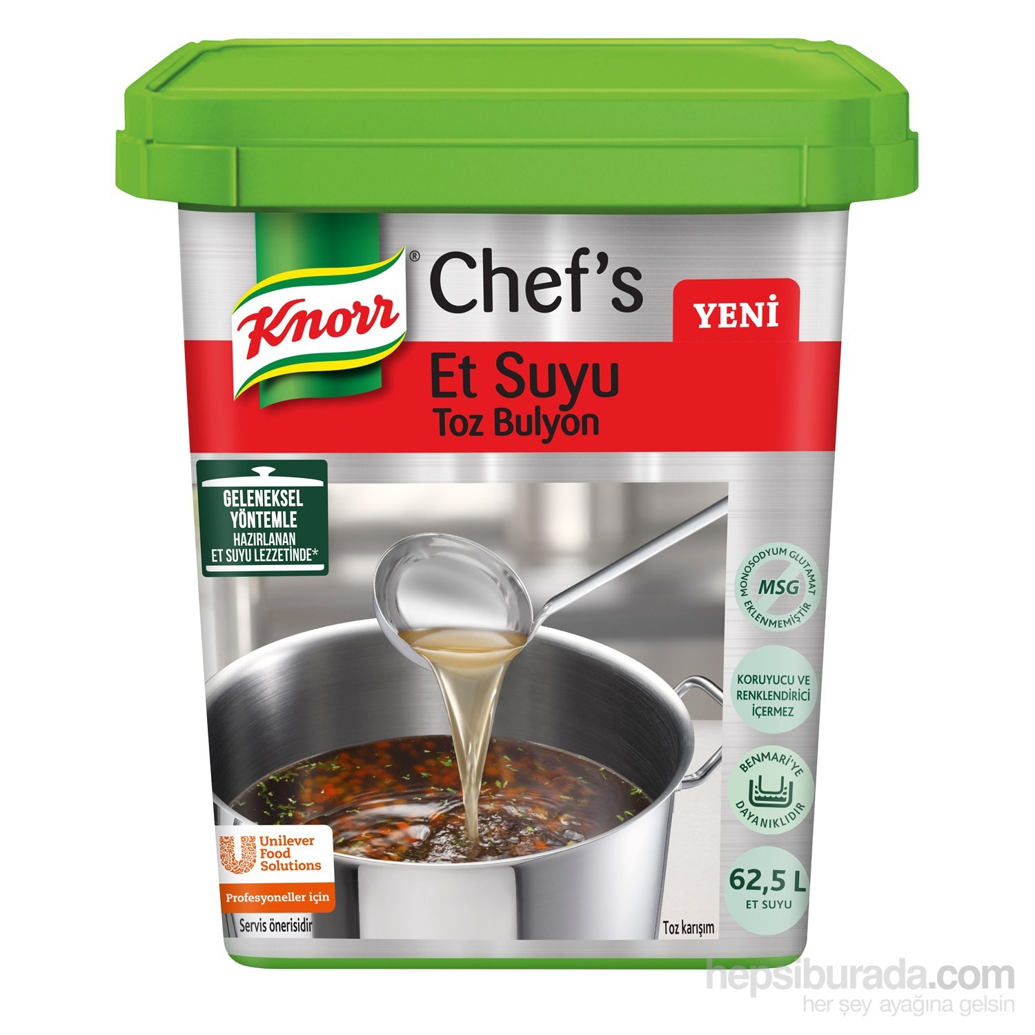 Knorr Chef’s Et Suyu Toz Bulyon 1250 gr Fiyatı Taksit Seçenekleri