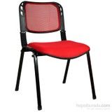 2016R0545 - Bürocci Fileli Form Sandalye - Kırmızı