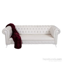 White Leather Chesterfield - Beyaz