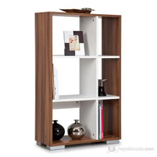 Kenyap 802400 Verso Kapaksız Kitaplık -Ceviz&Beyaz