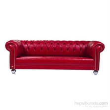 Red And Nikel Chesterfield