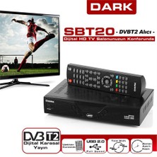 Dark SBT20 Dijital Karasal T2 HDMI, SCART Bağlantılı ve Medya Player Özellikli HD Yayın Alıcısı
